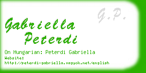 gabriella peterdi business card